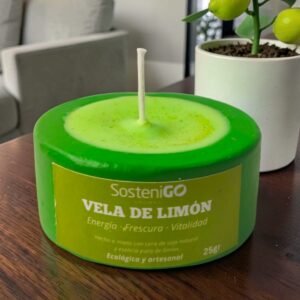 Vela con Base Ecológica - Limón