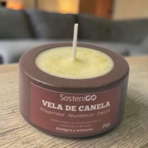 Vela con Base Ecológica - Canela